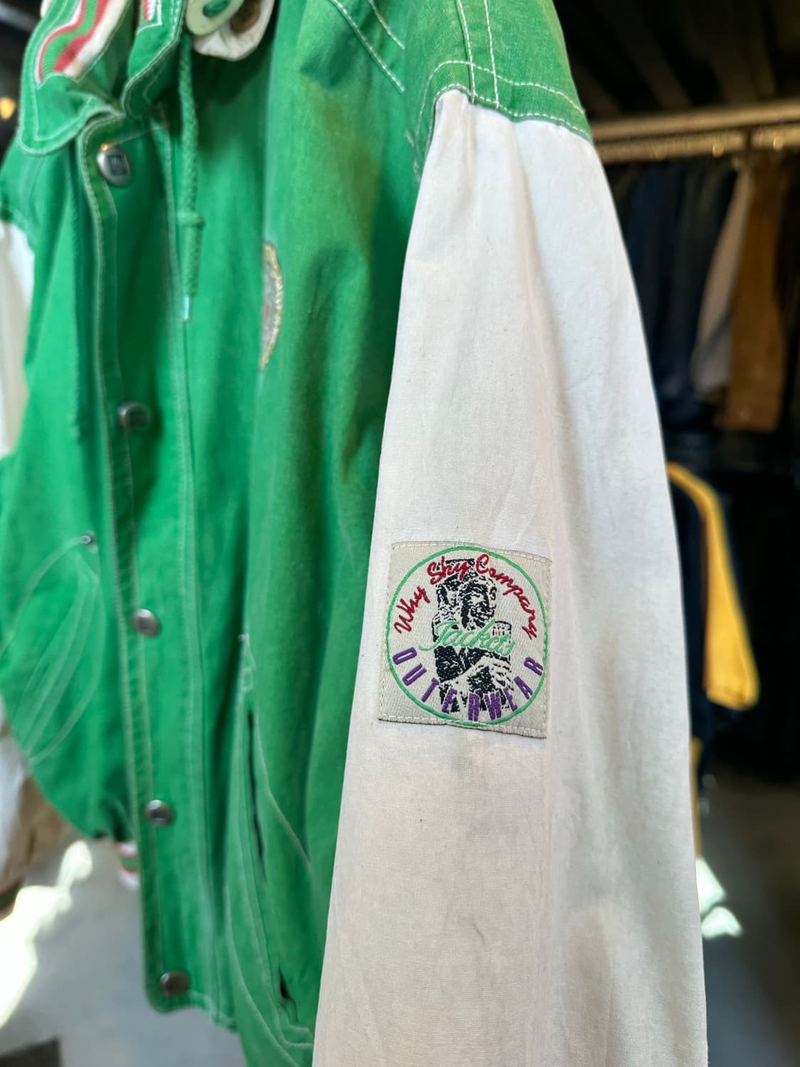 90s Why Sky 후드 바시티 자켓 상품이미지7