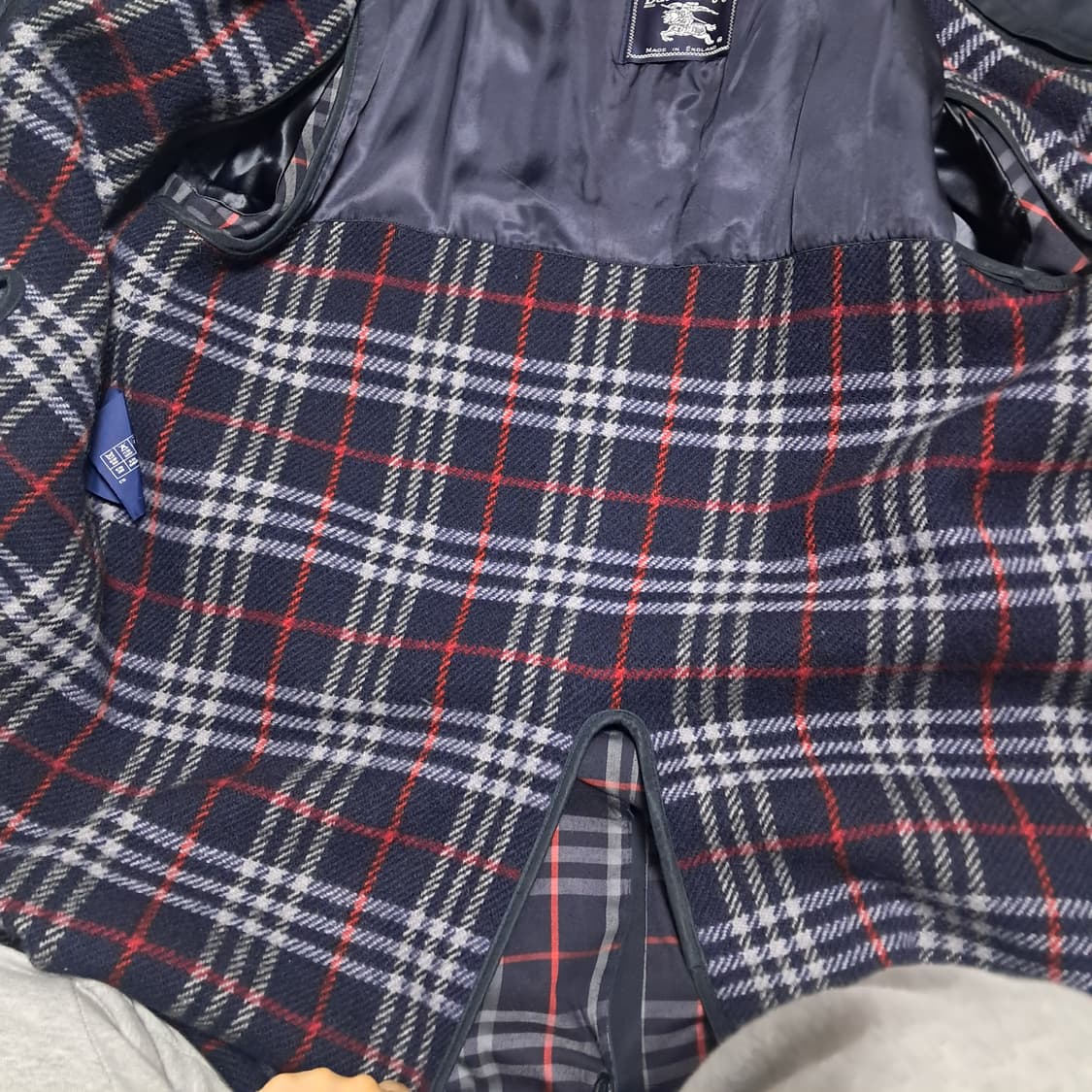 정품 버버리 네이비 트렌치 코트 52 Short약 105(모 라이너 상품이미지5