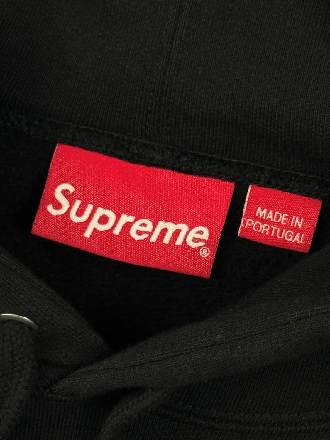 슈프림 체인스티치 후드 스웨트셔츠 블랙 상품이미지5