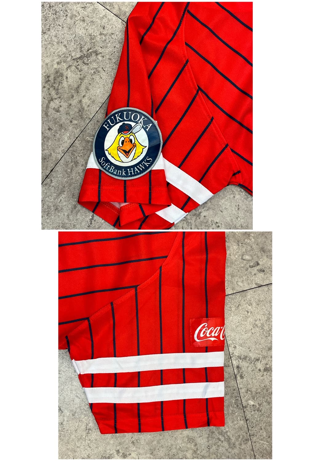 마제스틱 소프트 뱅크 호크스 유니폼 레드 L #csz2566 상품이미지6