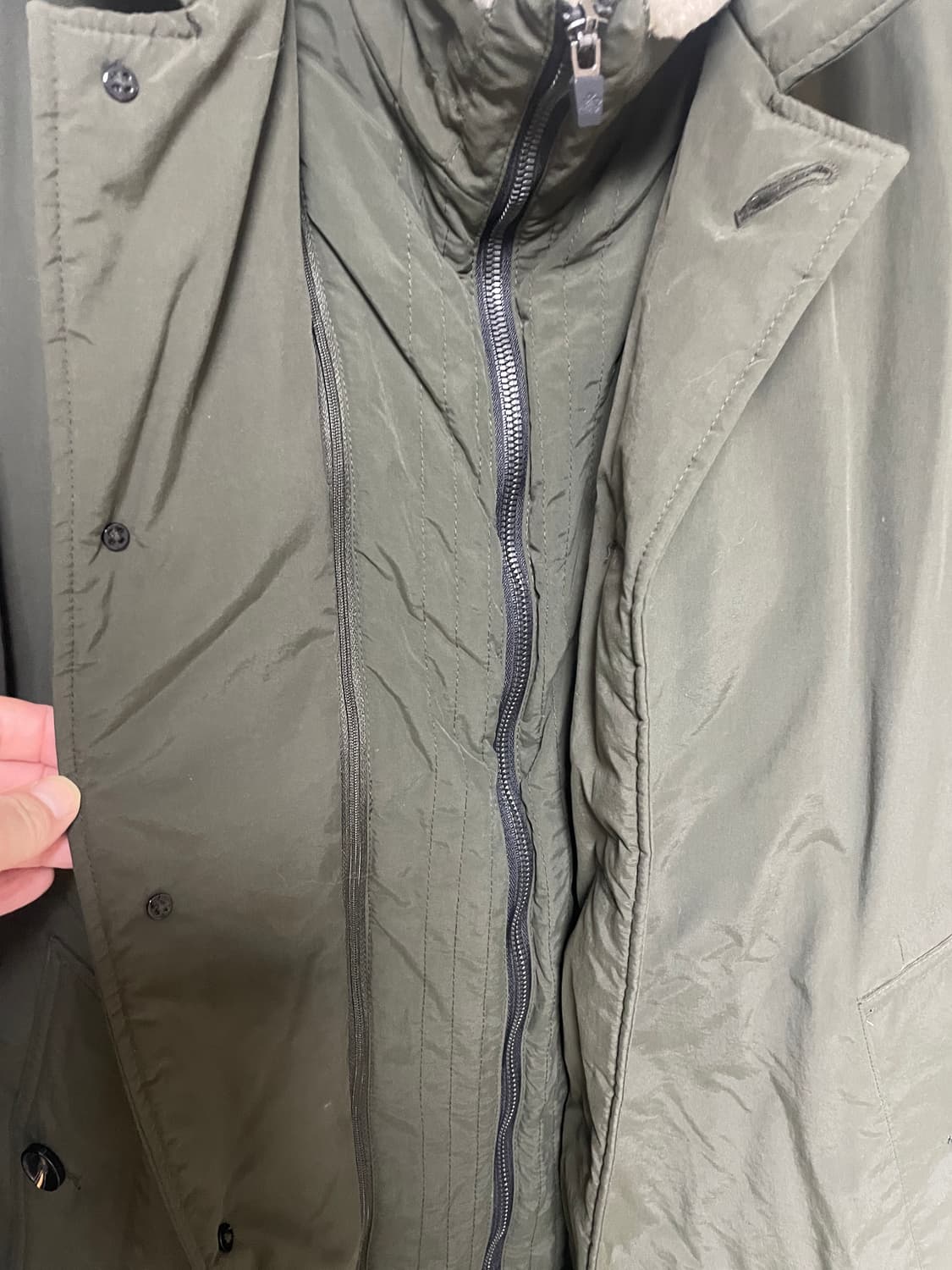 에디바우어 남성 구스다운 패딩 코트 L 상품이미지4