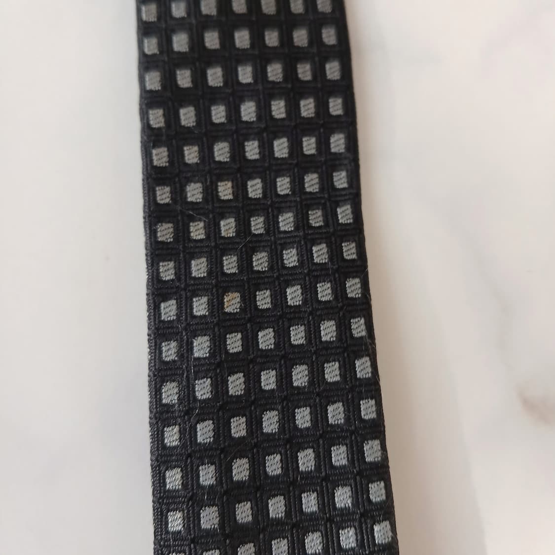 아쿠아스큐텀 실크 블랙 패턴 넥타이 9.7cm A등급 A19278
 상품이미지10