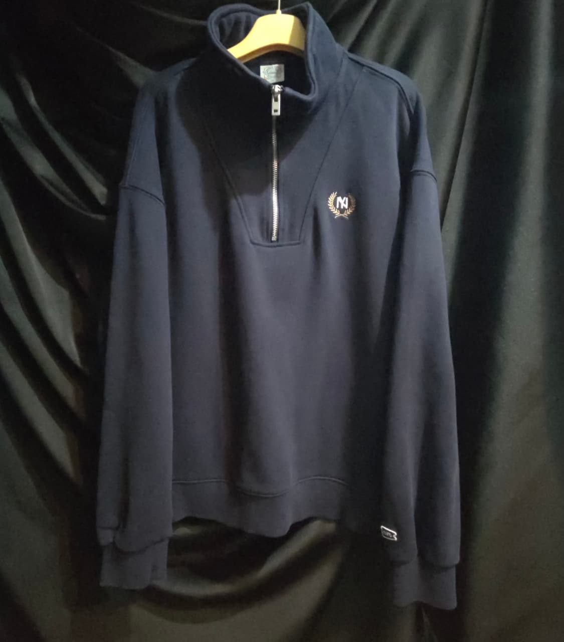 이벳필드 네이비 하프집업 맨투맨 상품이미지1