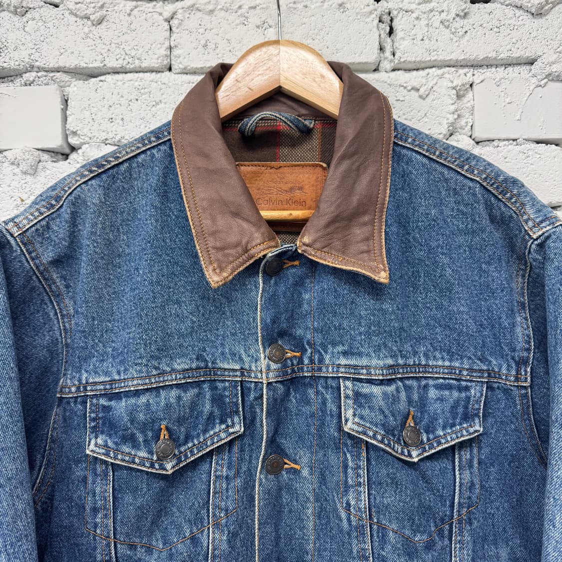 캘빈클라인 레더넥 데님자켓  상품이미지2