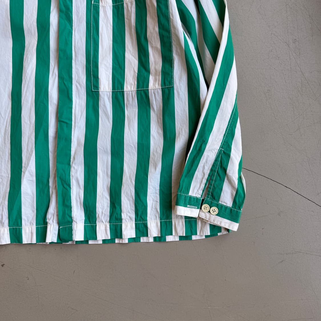 써네이 하프버튼 스트라이프 셔츠 상품이미지3