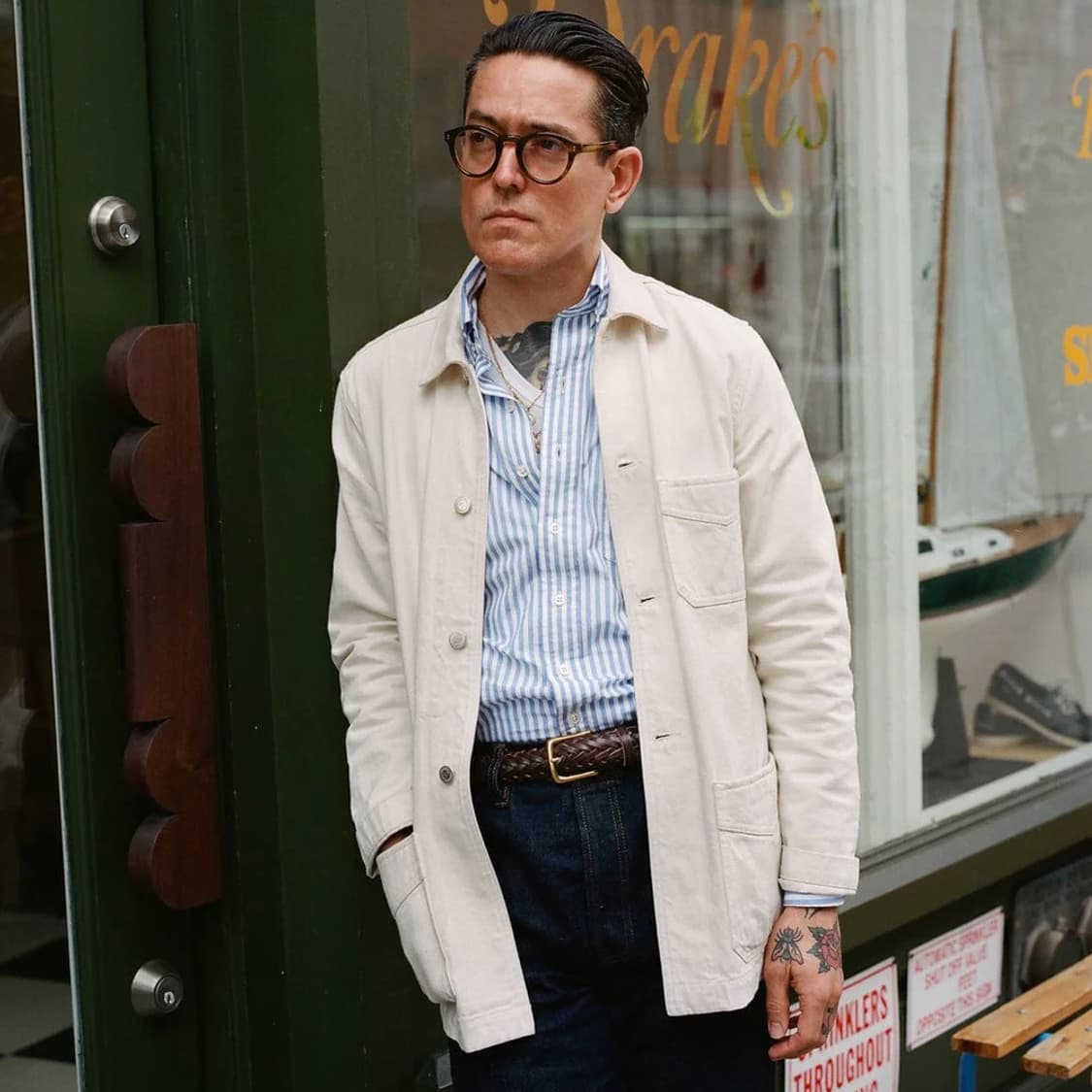 드레익스 에크루 초어자켓 42 새상품 상품이미지5