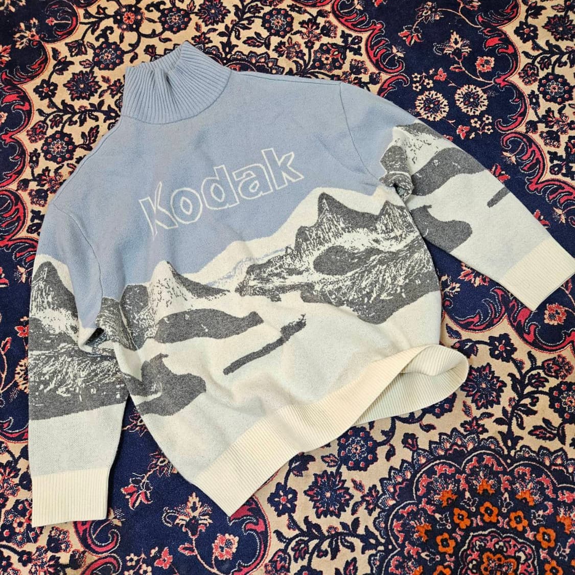 코닥(KODAK) 22fw 울 컬러라마 스웨터 니트 L size 상품이미지1