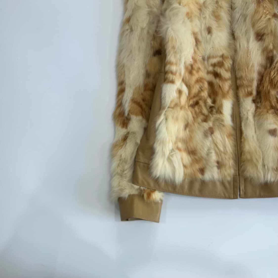 Buon Accordo 아이보리 베이지 토끼 퍼 자켓 상품이미지4