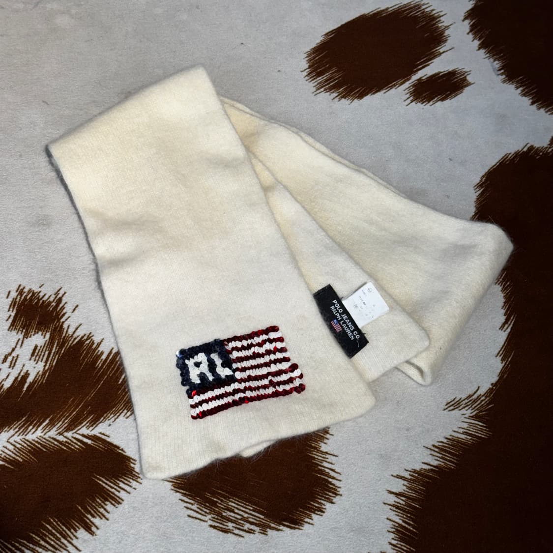폴로 90s 성조기 울 니트 머플러 스카프 (OS) 상품이미지3