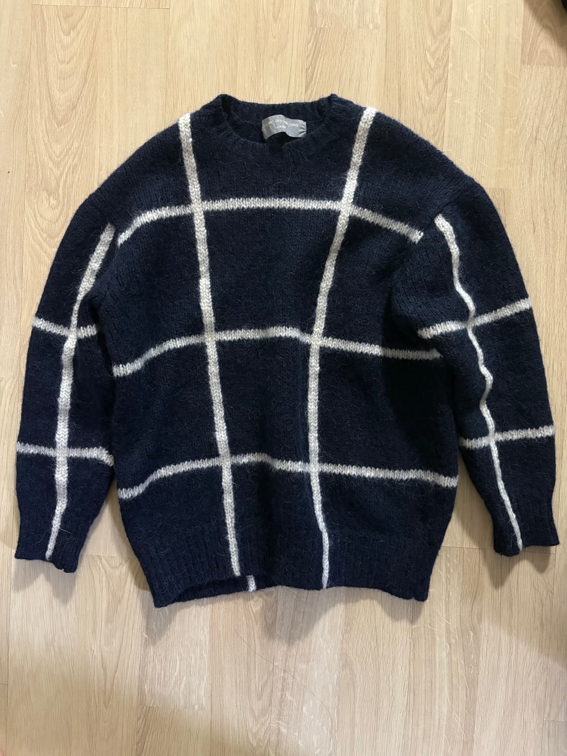 Comme des Garcons Homme 체크 니트 스웨터 상품이미지1