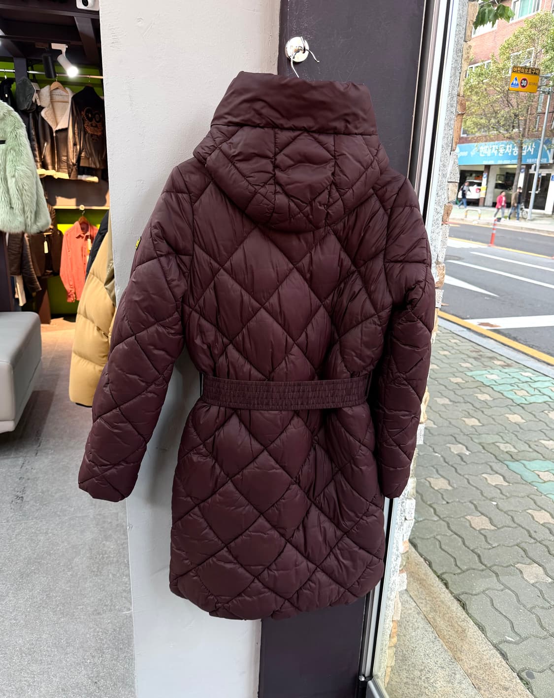 UK8/ 바버 인터내셔널 벨티드 퀼팅 롱패딩 상품이미지8