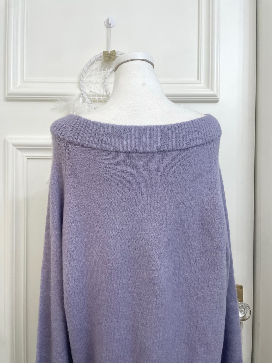 purple off-shoulder basic sweater 상품이미지4