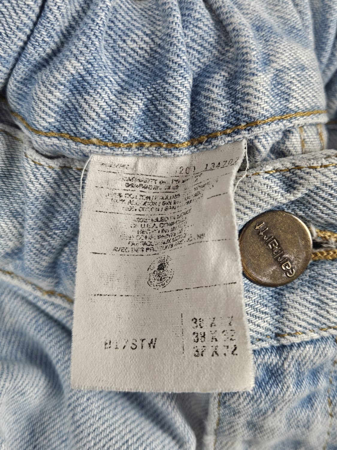 칼하트 밴딩 커스텀 데님 베이직 워크 팬츠 ( 38X32 )/ 10323 상품이미지7