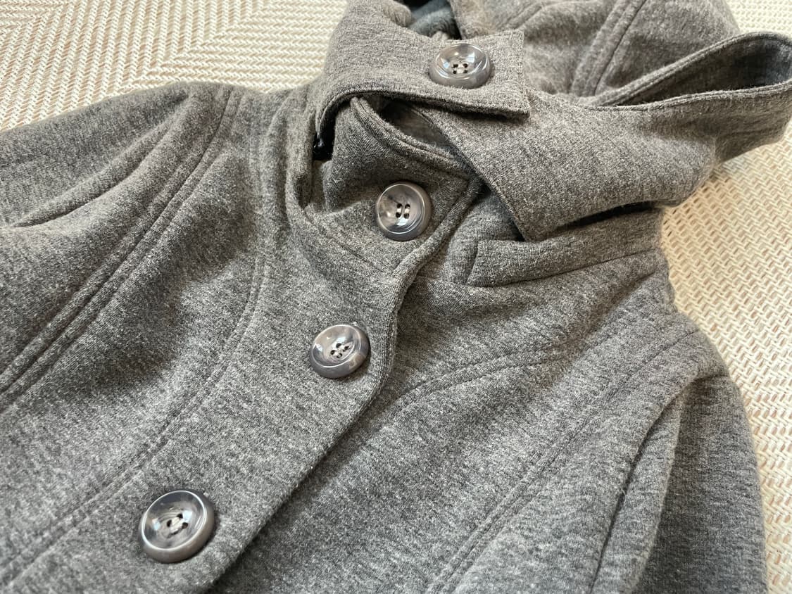 빈티지 후드 셔링 실루엣 롱 코트  J03832 상품이미지4