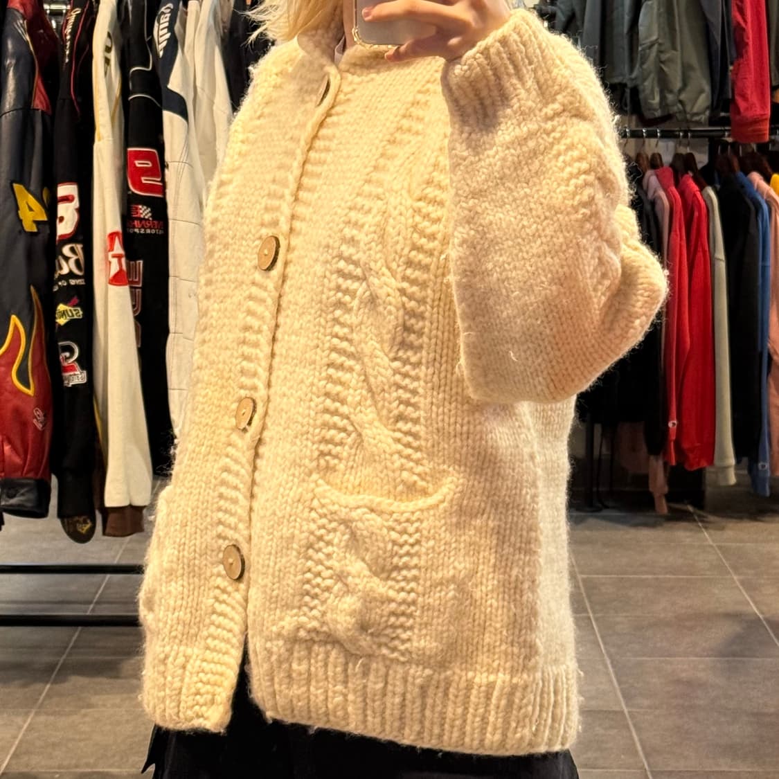 [NO.9] VTG 꽈배기 니트 가디건 상품이미지4