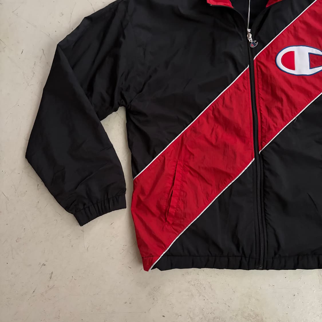 챔피온 빈티지 빅로고 나일론 트랙 자켓 XL 상품이미지3