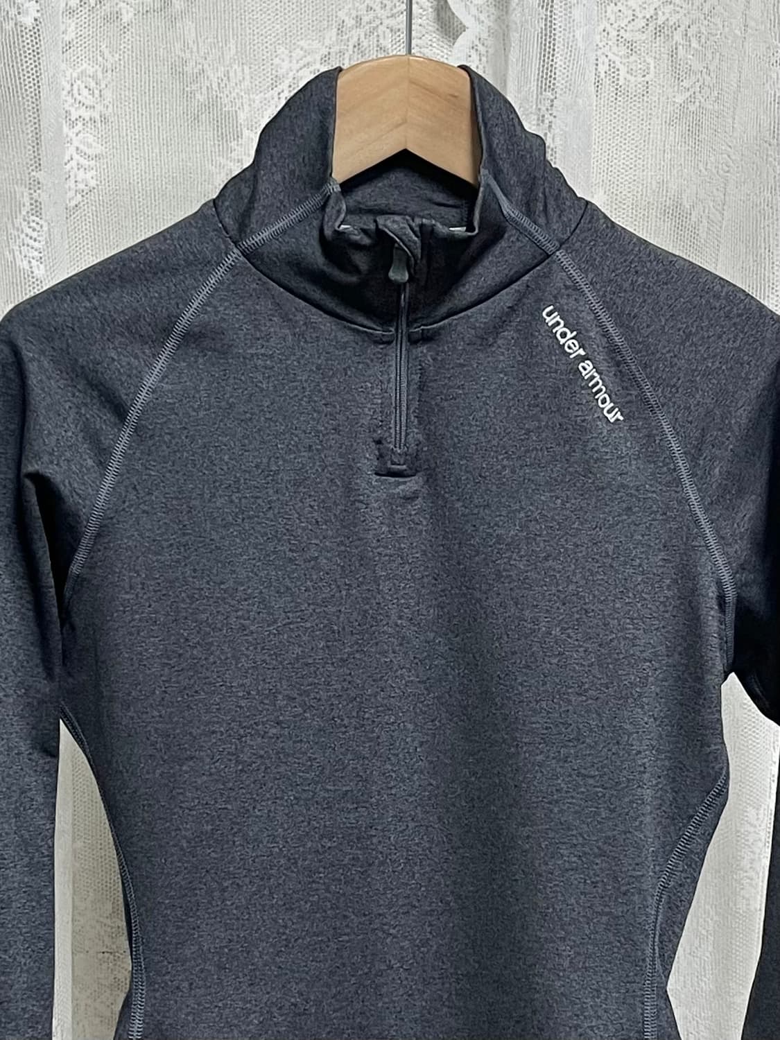 S) 언더아머 콜드기어 피티드 집업 차콜 상품이미지3
