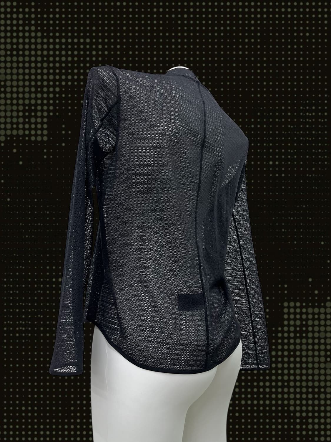 structural stitch mesh turtleneck sleeve 상품이미지1