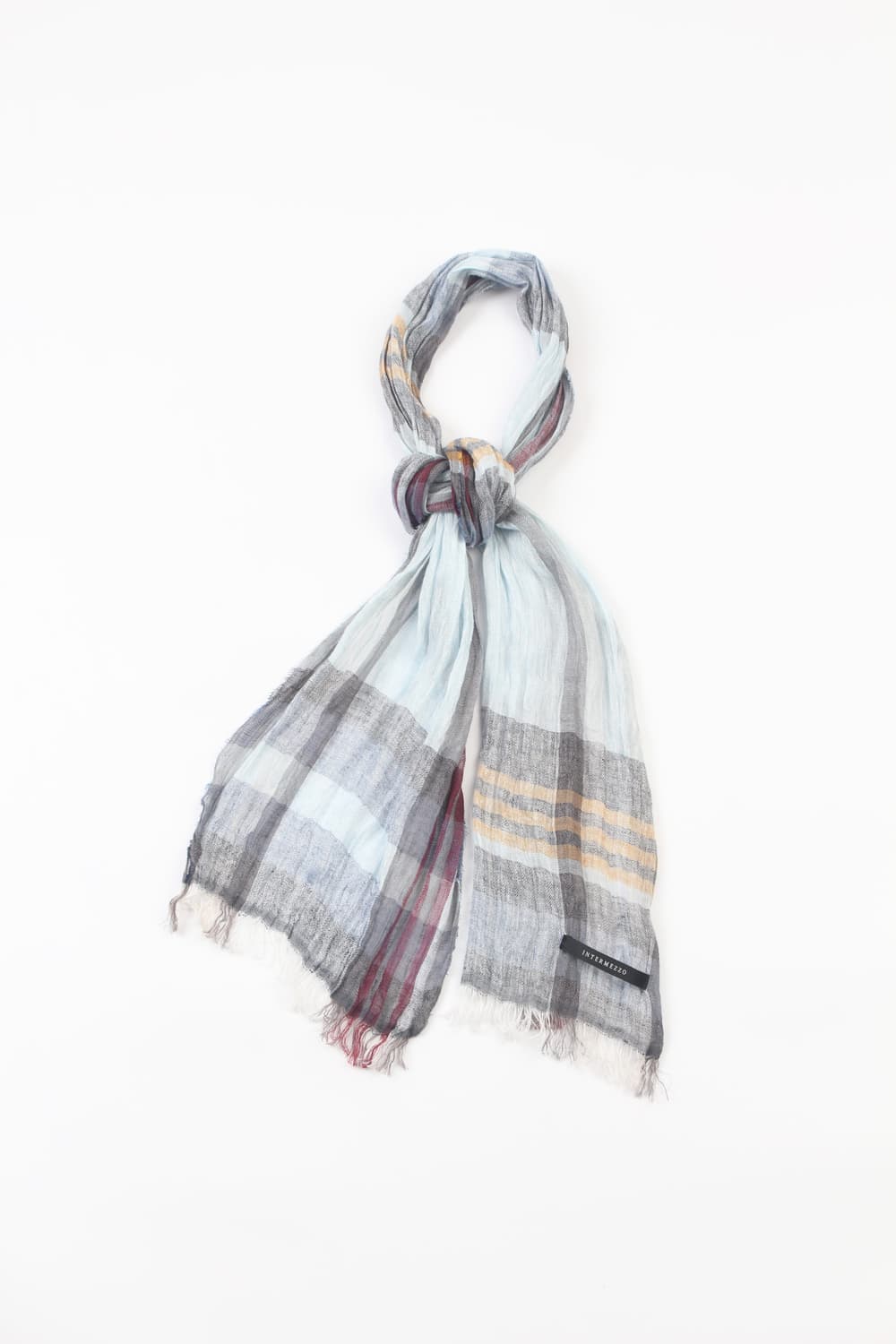 INTERMEZZO Check Linen Scarf (Made In It 상품이미지2