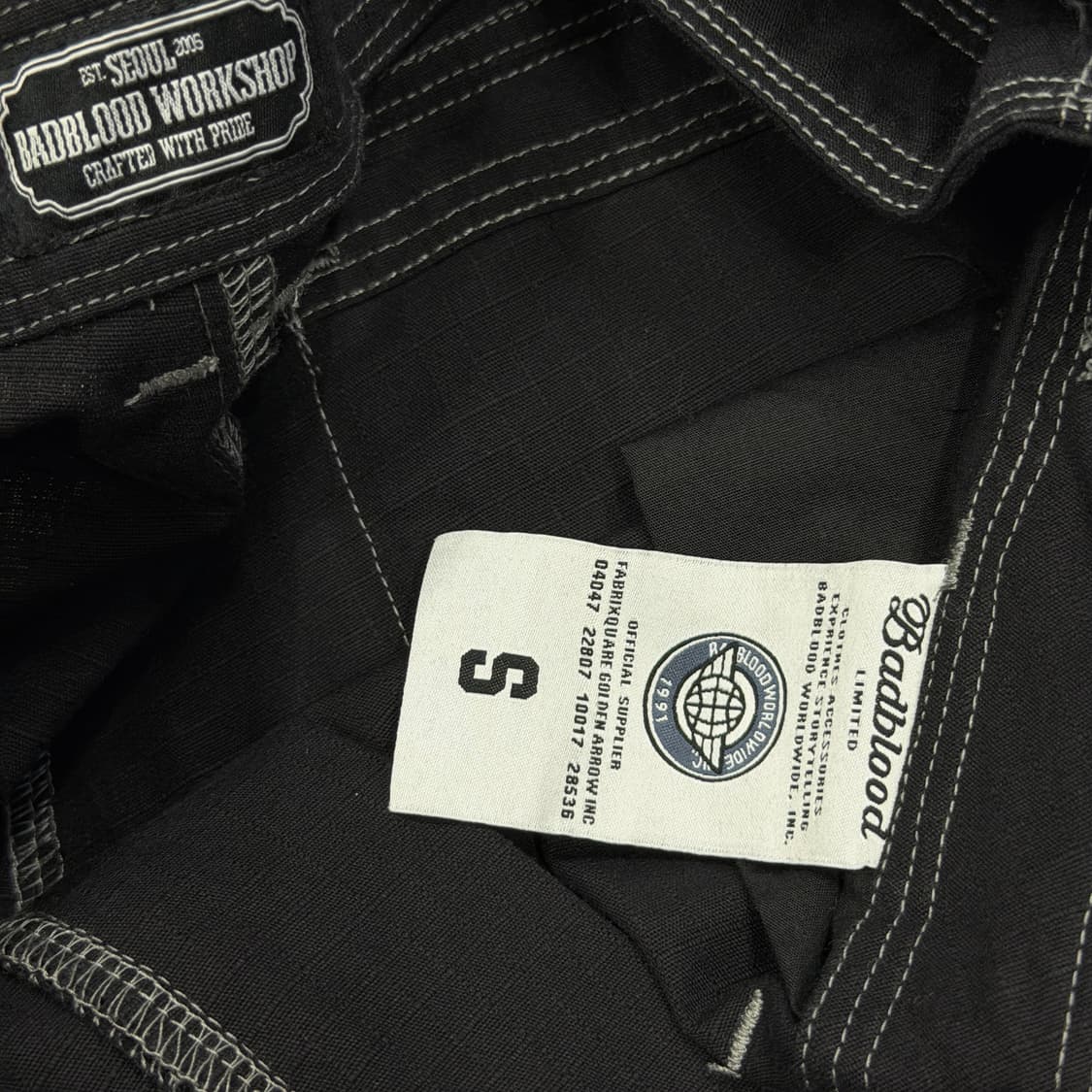 배드블러드 WKSP 2WAY 스트링 카고팬츠 바지 블랙 S 상품이미지6