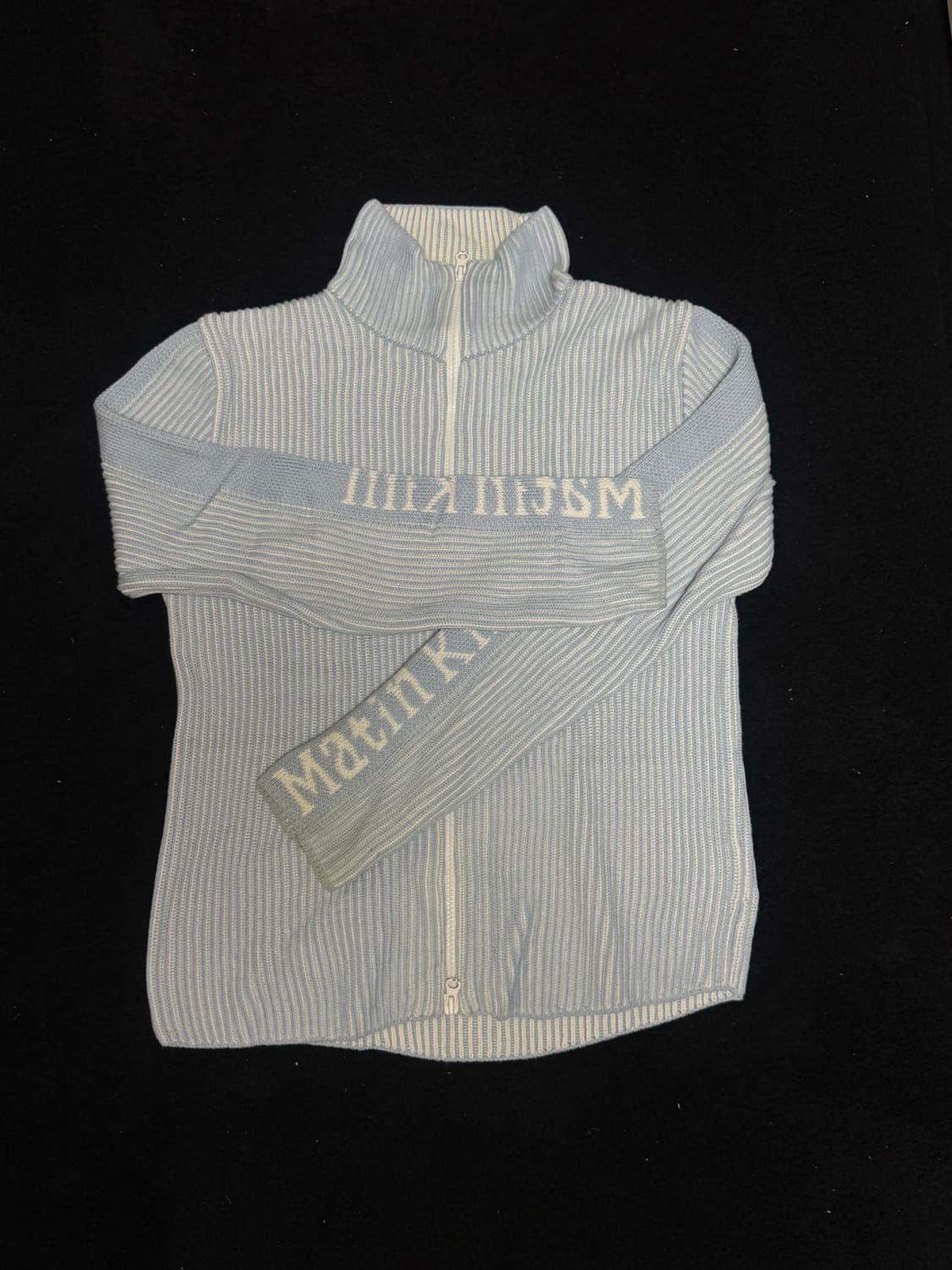 마뗑킴 슬리브 집업 가디건 스카이블루 상품이미지1