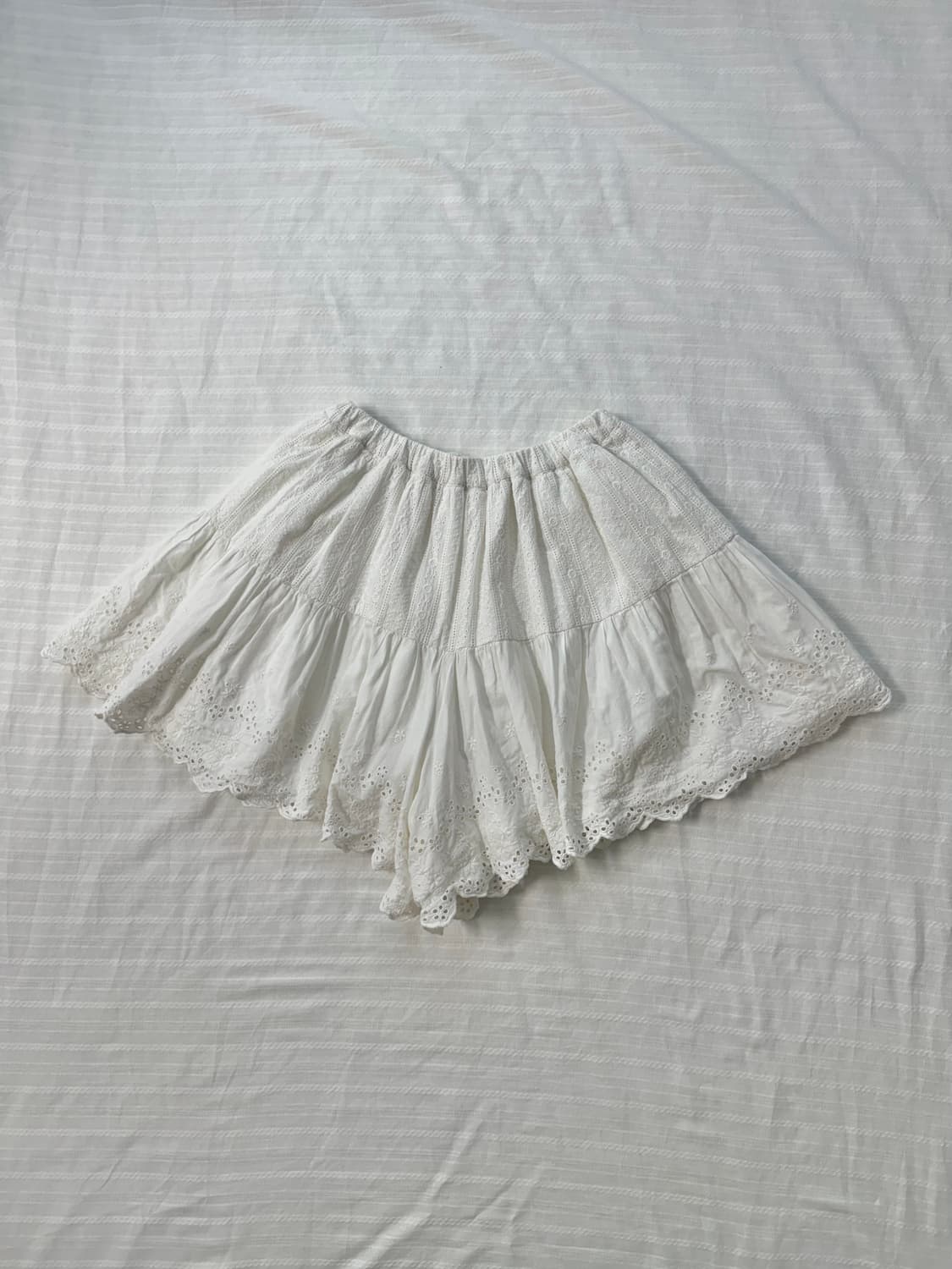 음각 체크 패턴 데일리 모리 자수 큐롯 3pcs SET 상품이미지10