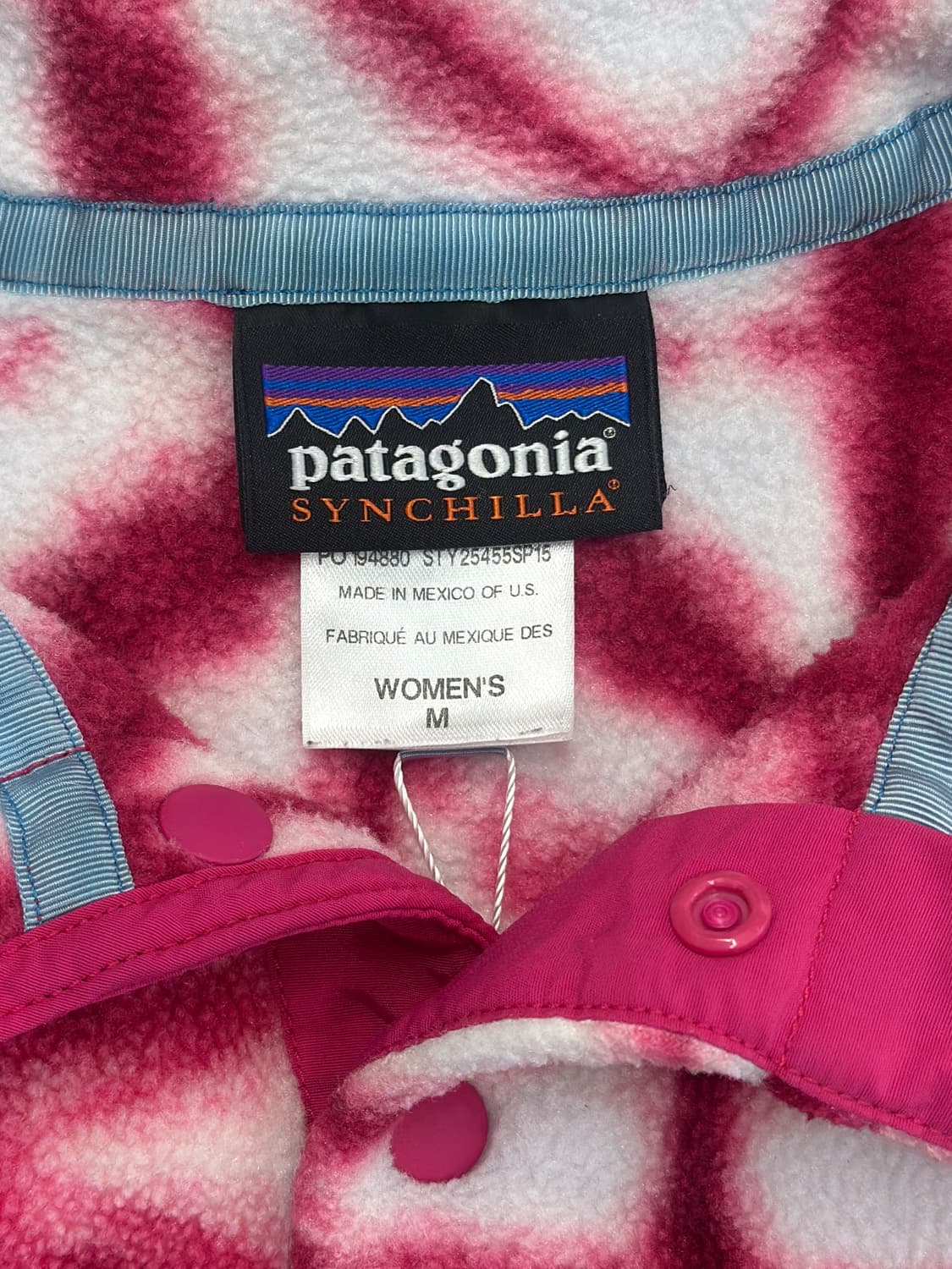 파타고니아 신칠라 핫핑크 패턴 스냅 플리스  상품이미지8