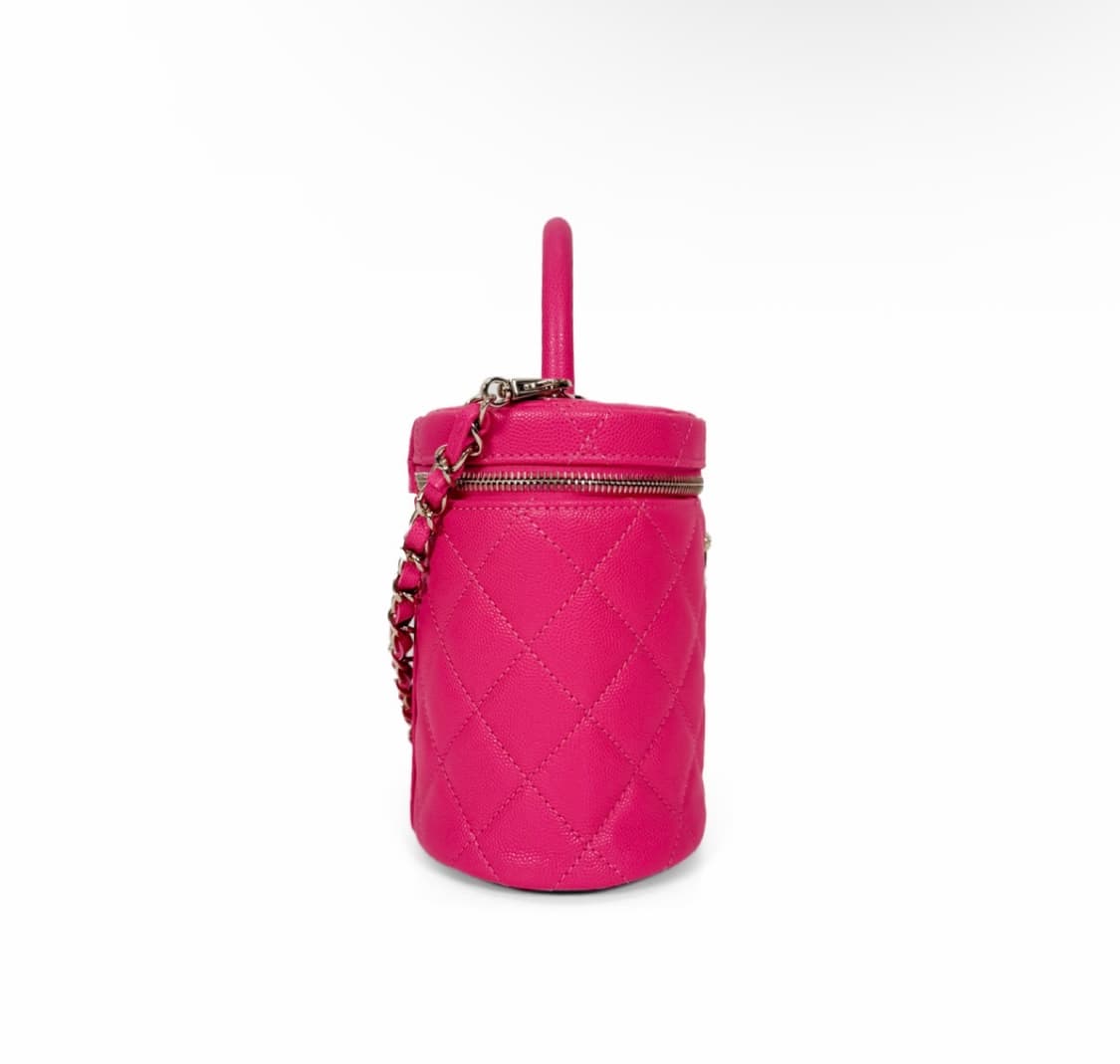 [OS] 샤넬 여성 코코 탑핸들 캐비어 카프스킨 베니티 크로스백 핑크 상품이미지5