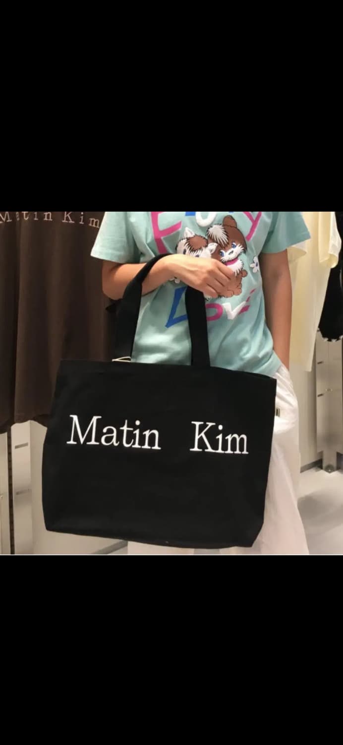 마뗑킴 블랙 로고 토트백 새상품 택포함 상품이미지1