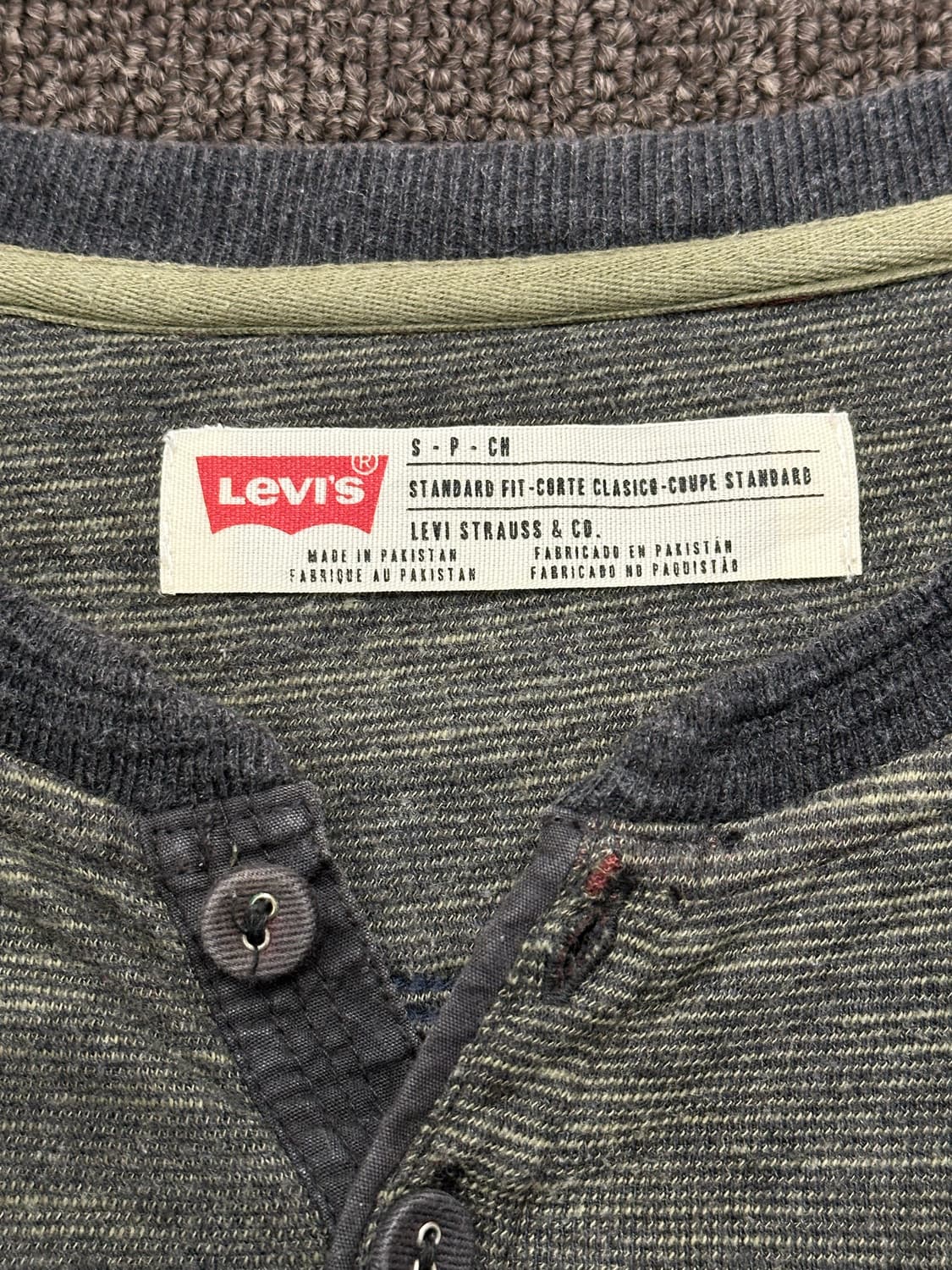 S)리바이스 vintage 스트라이프 헨리넥 롱슬리브 상품이미지4
