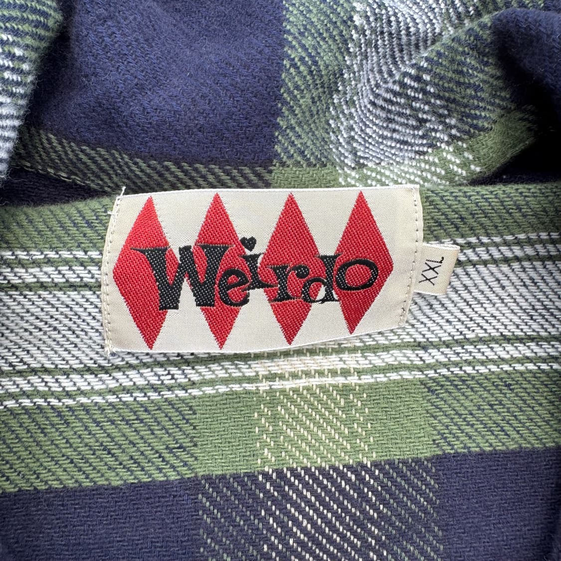 [XXL] Weirdo 자수 플란넬 반팔 셔츠 상품이미지8