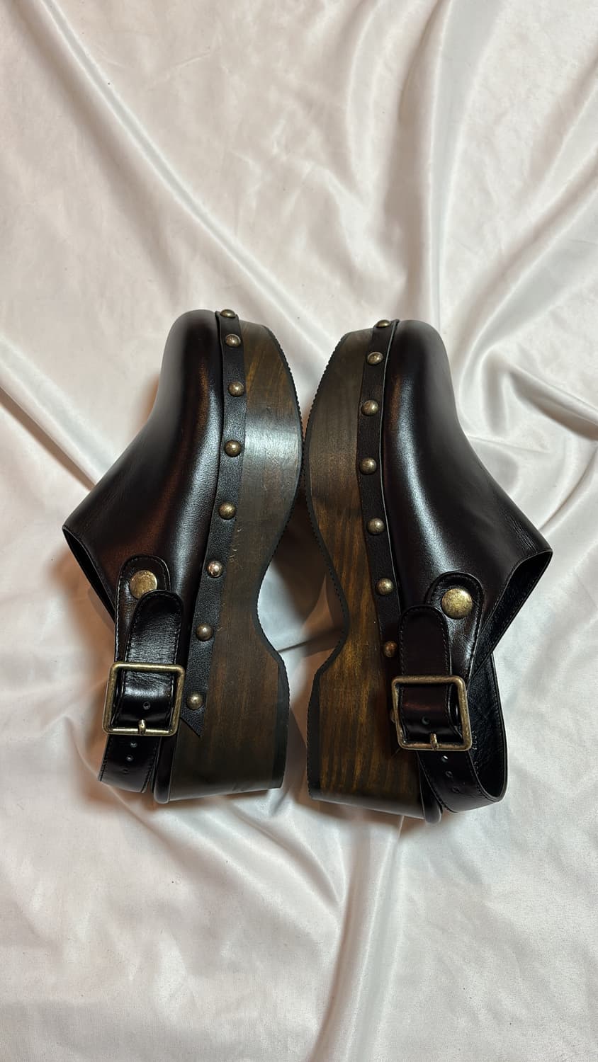 60mm Valentina Leather Clog Mule 상품이미지4