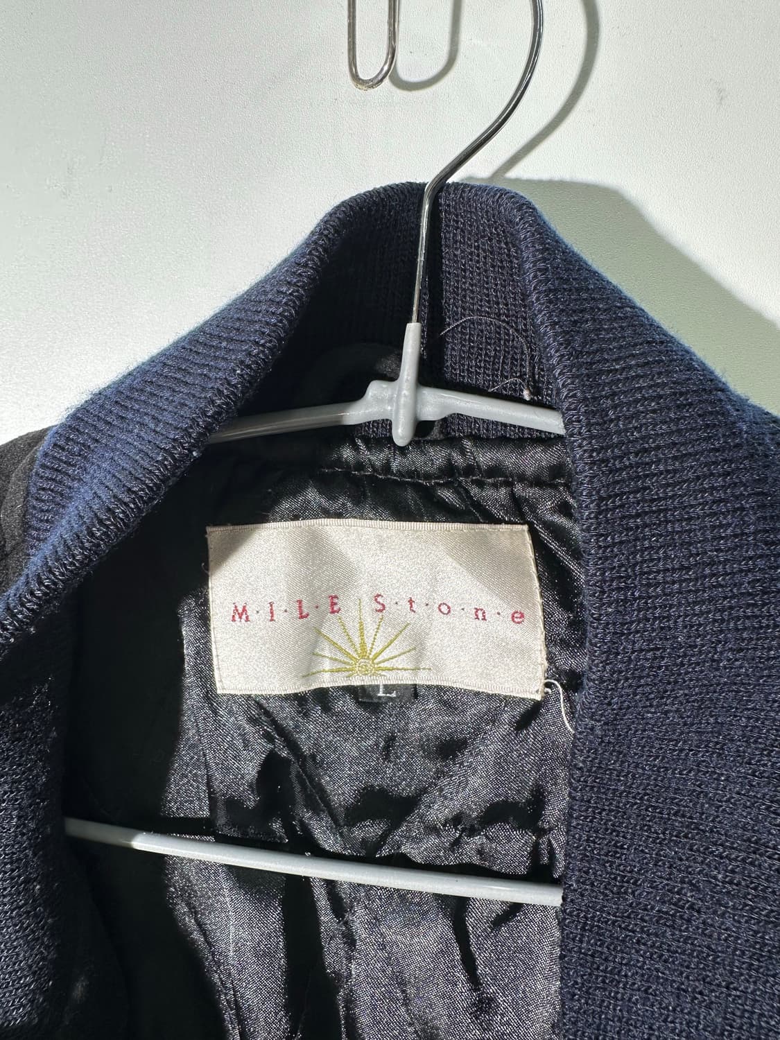 mile stone 자수 면 스웨이드 블루종 상품이미지4