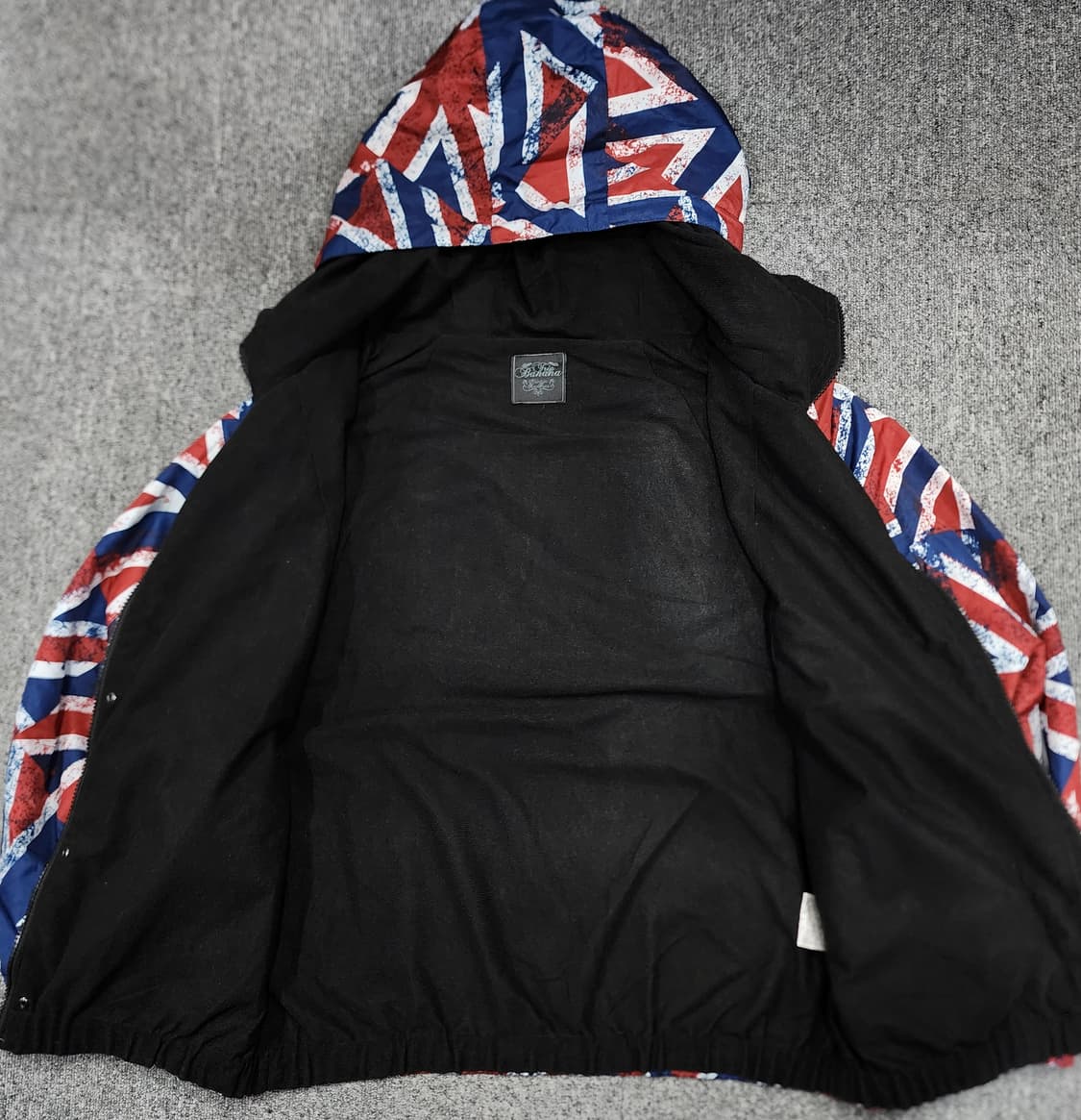 일본 빈티지 유니언잭 패턴 후드 바람막이 L 상품이미지3
