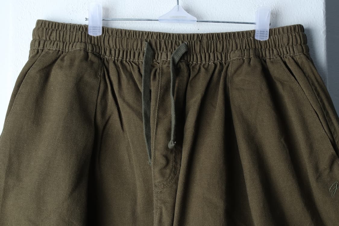(L) 그루브라임 반바지 팬츠 밴딩 카키 아메카지-P9963 상품이미지3