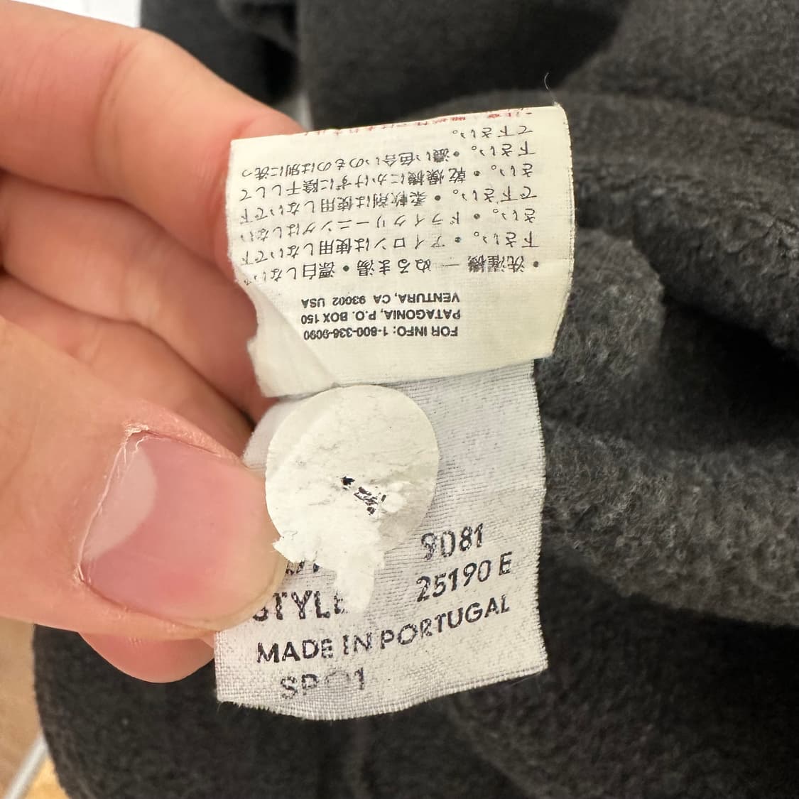 90‘s 파타고니아 신칠라 스냅티 ’차콜/블랙‘ 상품이미지8