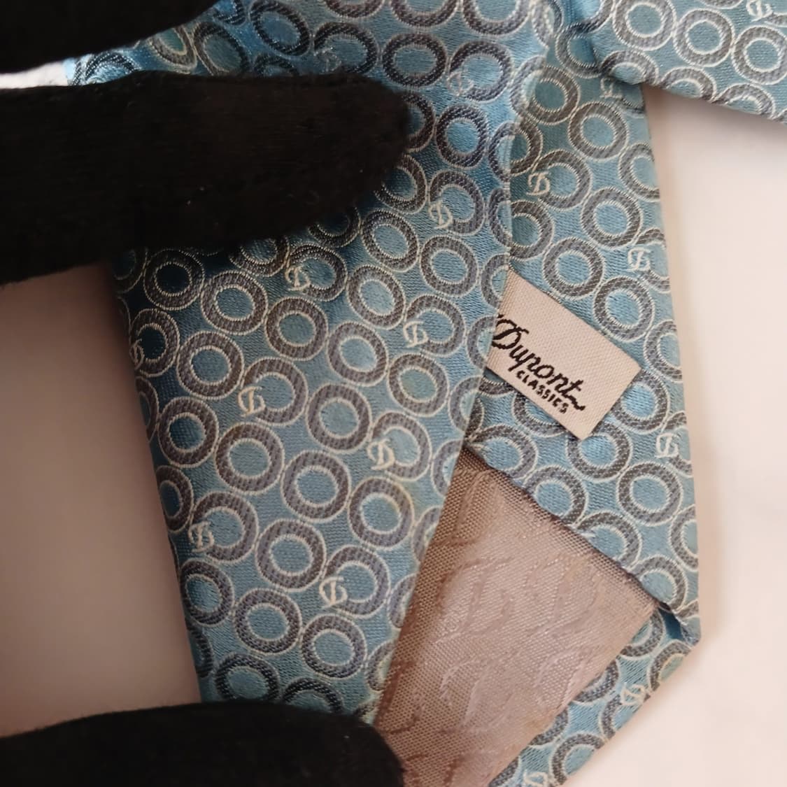 듀퐁 실크 스카이블루 서클 패턴 넥타이 8.5cm B등급 A18973 상품이미지5