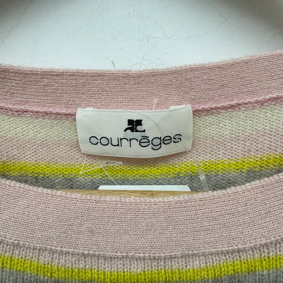courreges 스트라이프 반팔 니트 여성XS 상품이미지4