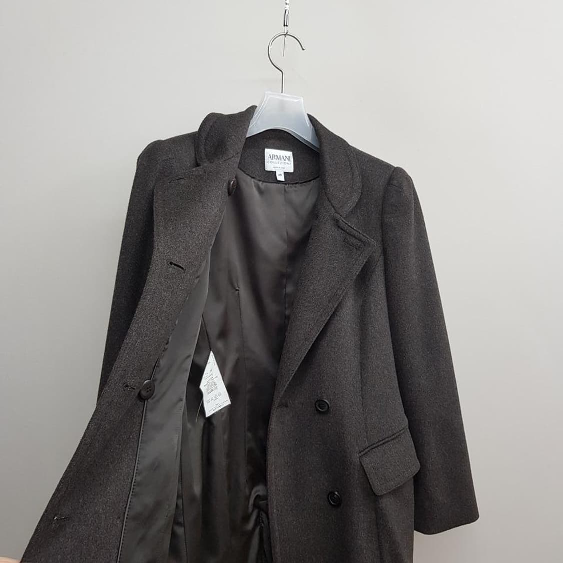 아르마니 꼴레지오니 이탈리아 울 더블 롱코트 40사이즈 상품이미지7