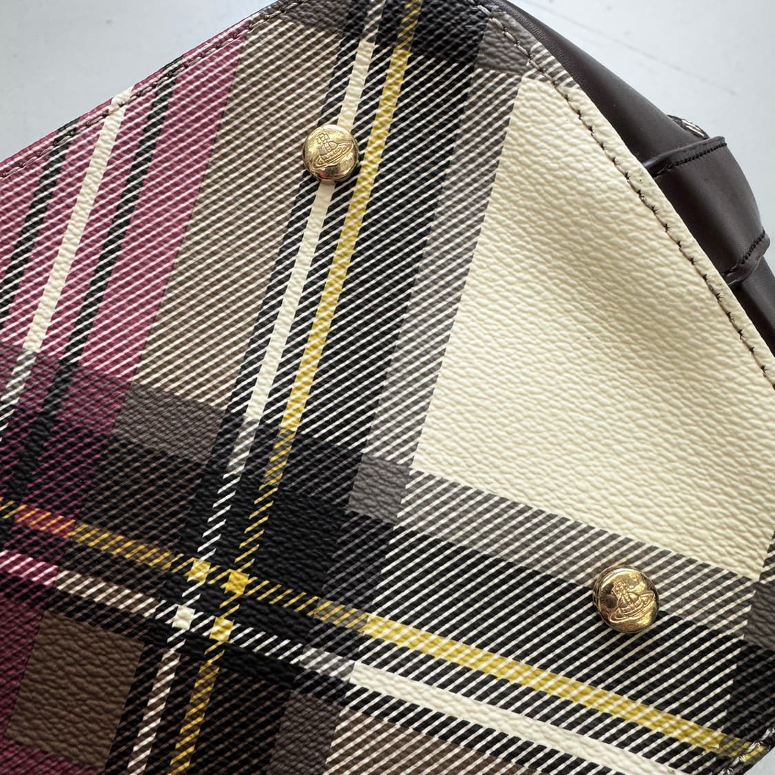 비비안웨스트우드 체크 버킷 숄더백 상품이미지6