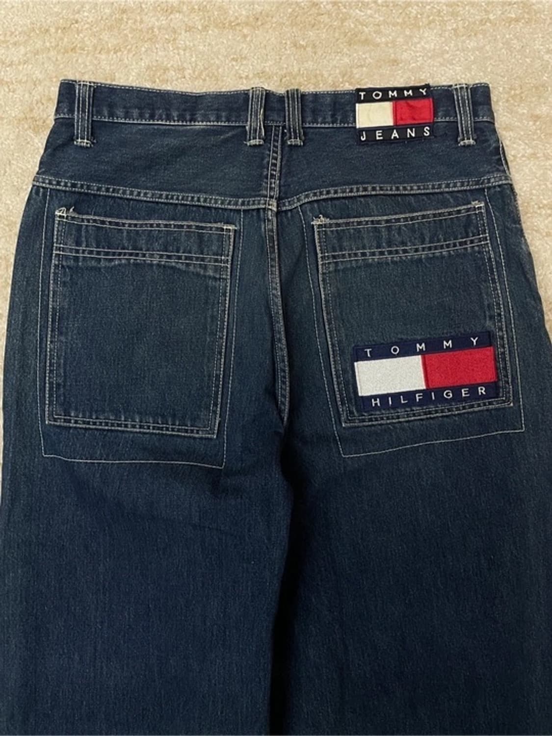 [34] 00s 타미힐피거 백포켓 빅로고 루즈 배기 진 데님 팬츠 상품이미지3