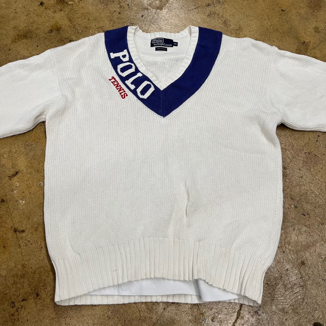 [정품/105] 폴로 랄프로렌 테니스 크리켓 브이넥 니트 b8 상품이미지3