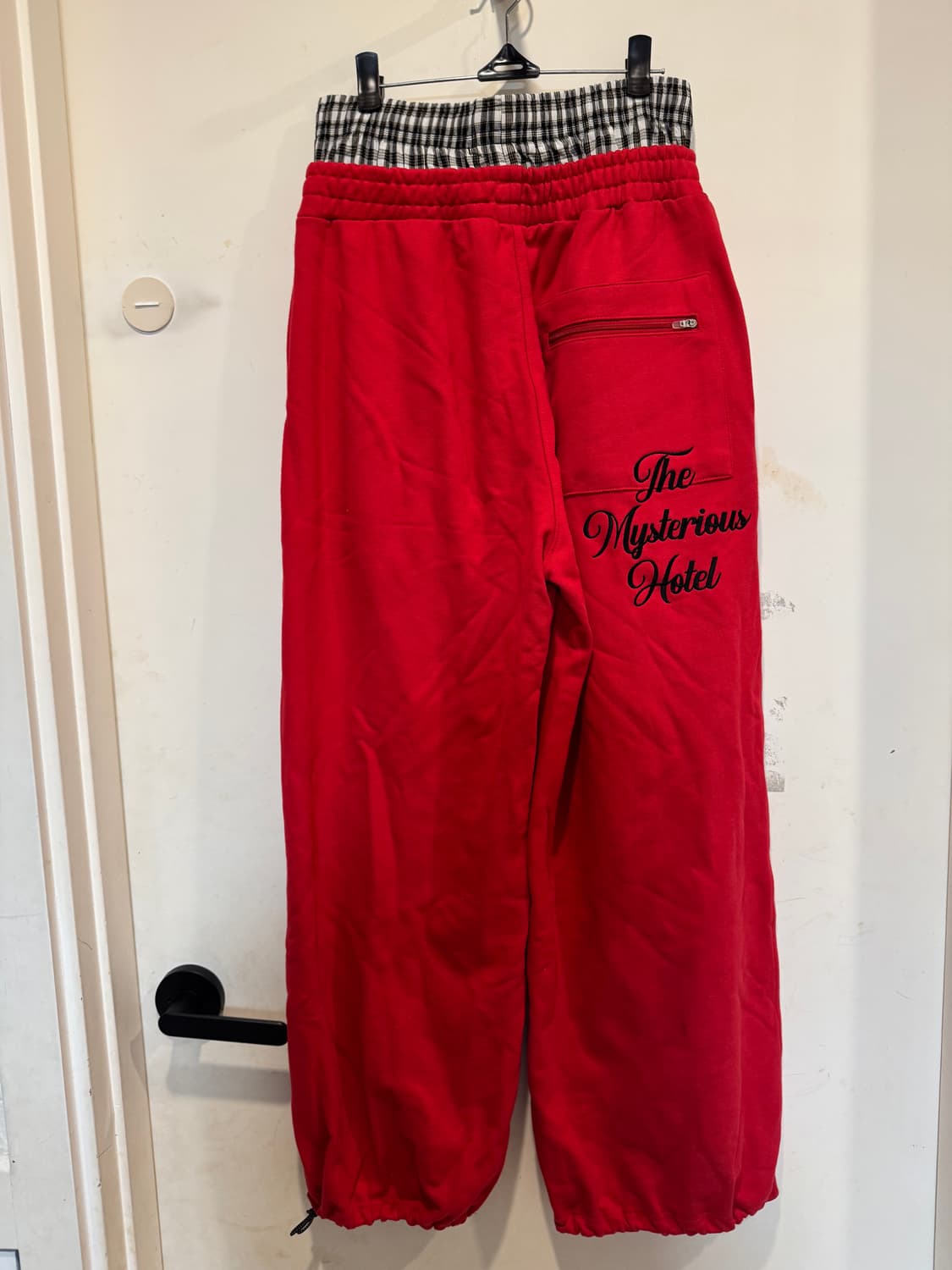 더미스테리어스호텔 체크 레이어드 스웻팬츠 상품이미지4