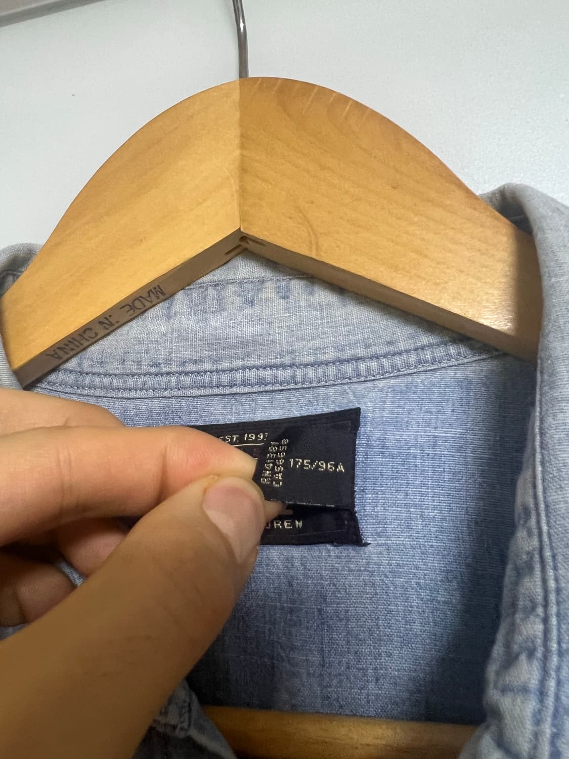 RRL 슬림 샴브레이 웨스턴 셔츠 상품이미지6