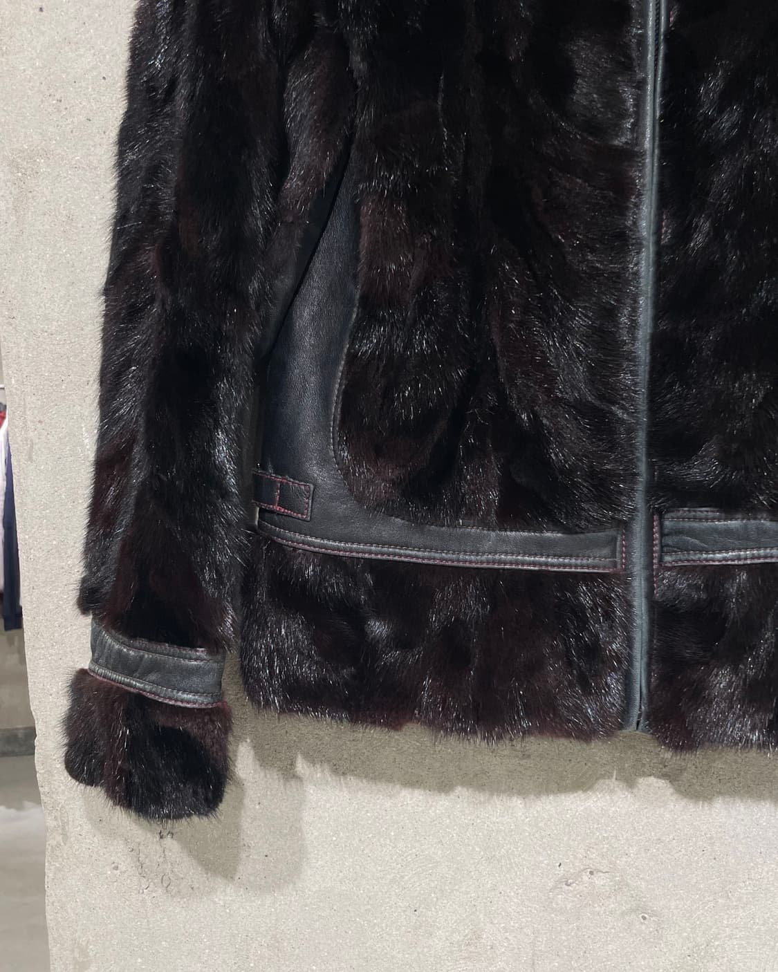 피에르 가르뎅 다크 브라운 밍크 퍼 자켓 상품이미지4