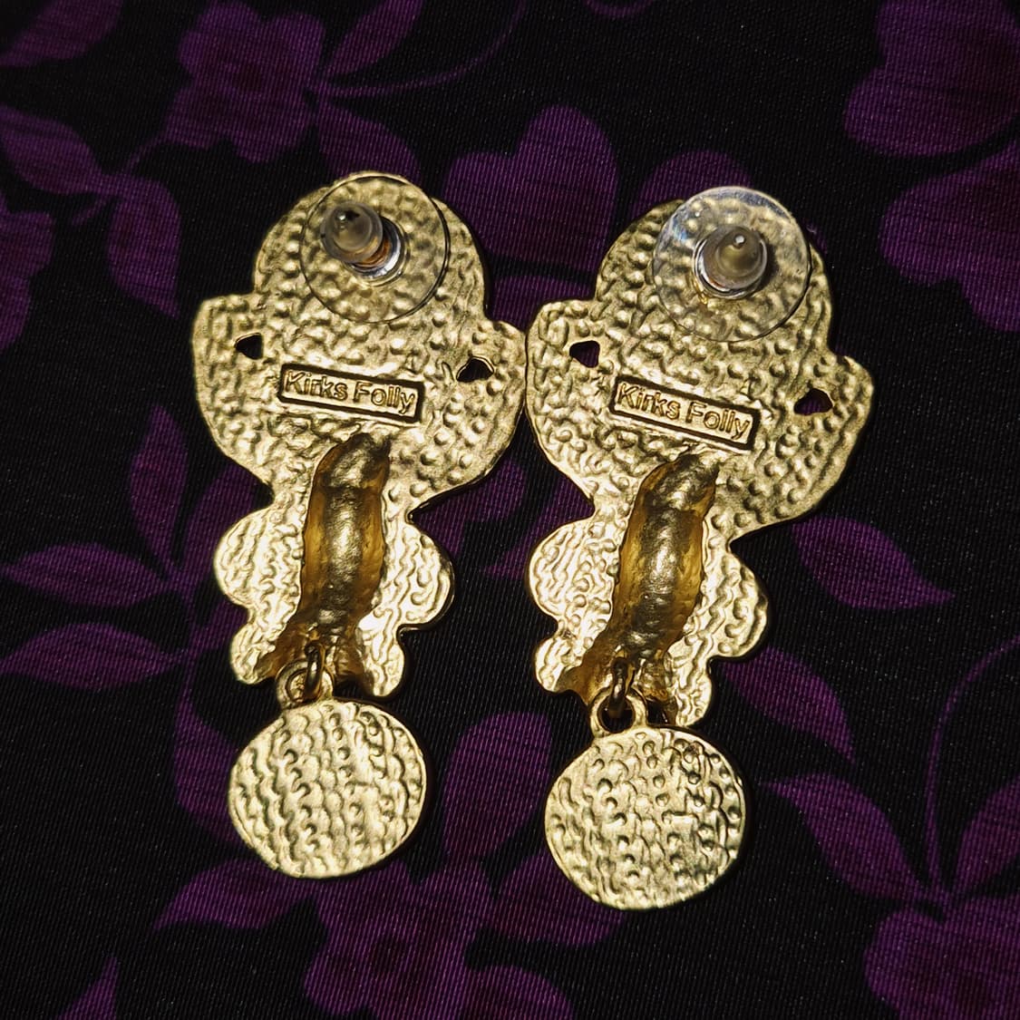 90s 미국 커크스폴리 x 에이본 천사 카보숑 이어링 상품이미지8