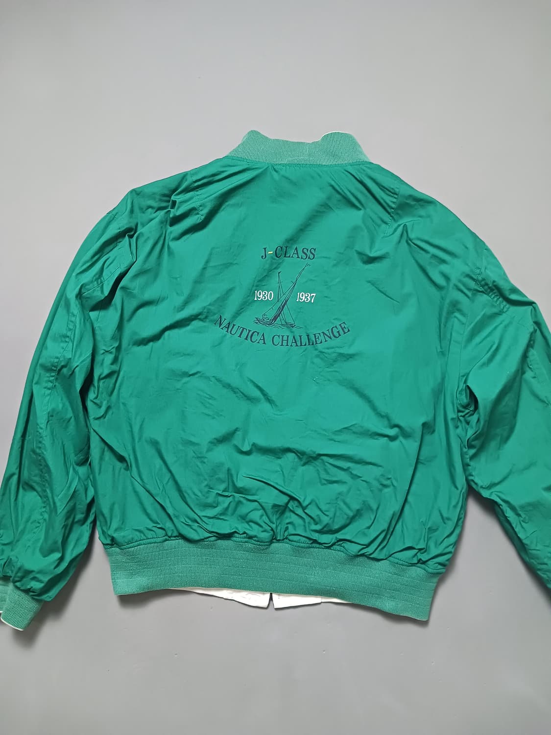 [XL] 노티카 재팬 90S 리버시블 봄버 자켓 그린/화이트 상품이미지7