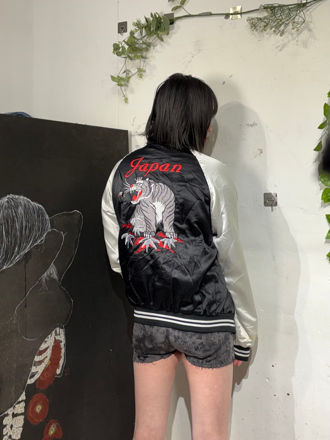 일본빈티지 오리엔탈 호랑이 자수 스카잔 빈티지 스카쟌 자켓 상품이미지6