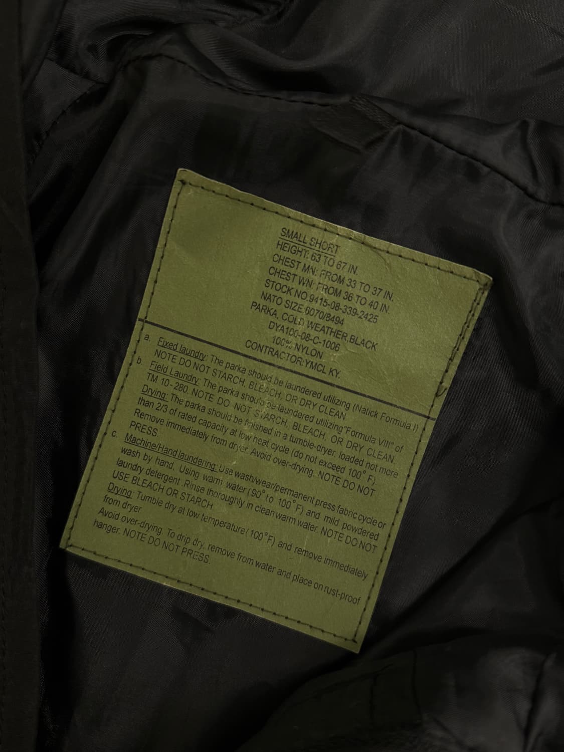 S) YMCL KY Cold Weather Nylon Parka 상품이미지7