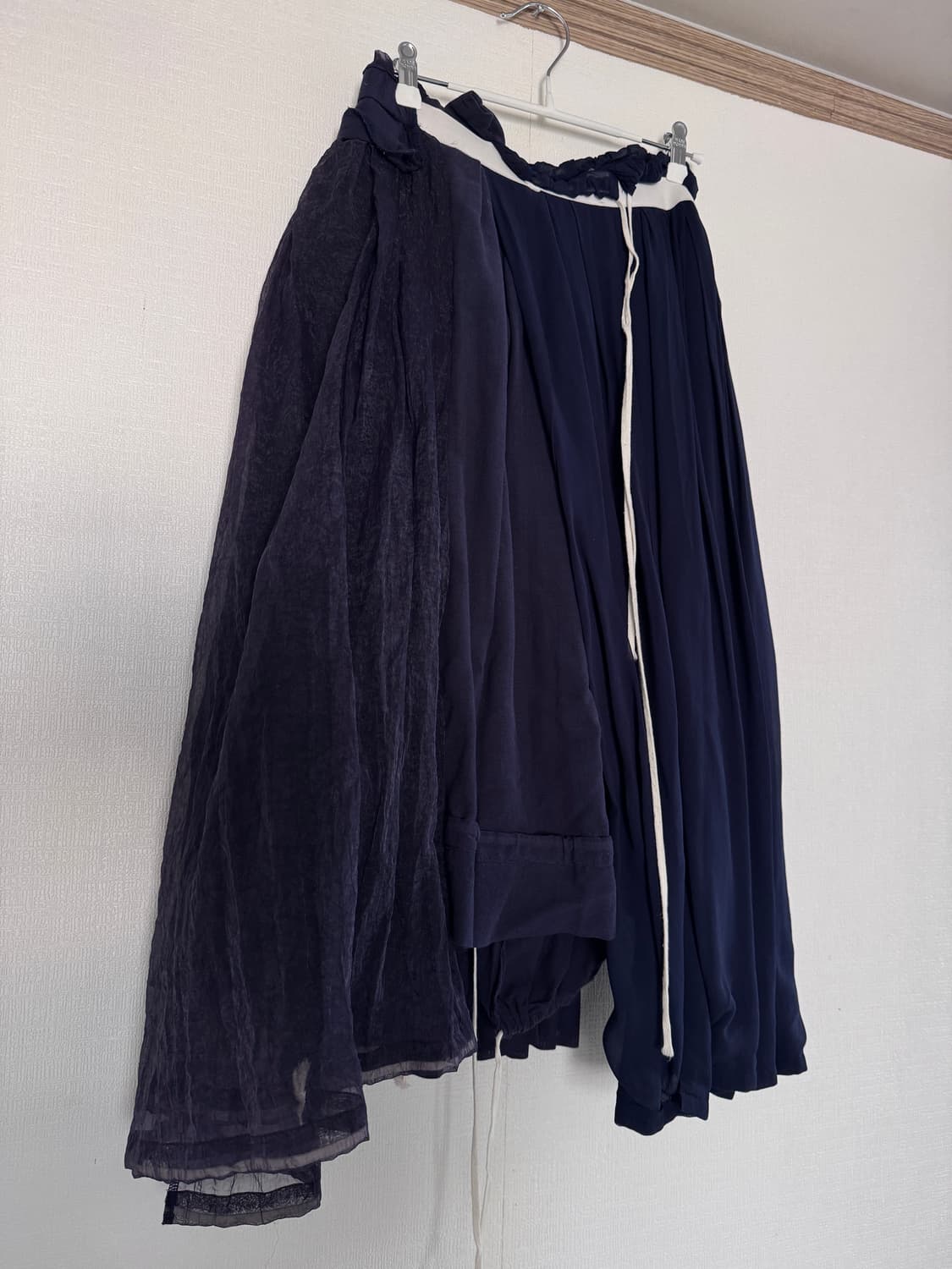 꼼데가르송 네이비 언발 레이어드 스커트 상품이미지4